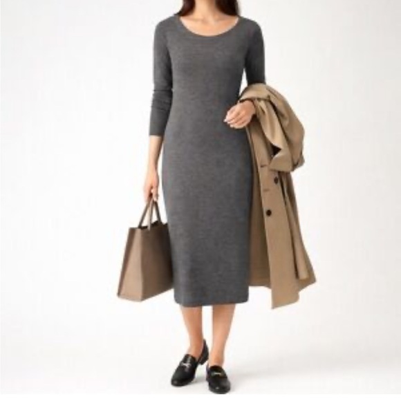 Dresses & Skirts - Uniqlo Wool Blend Grey Sweater Dress |EUC| |Size S|